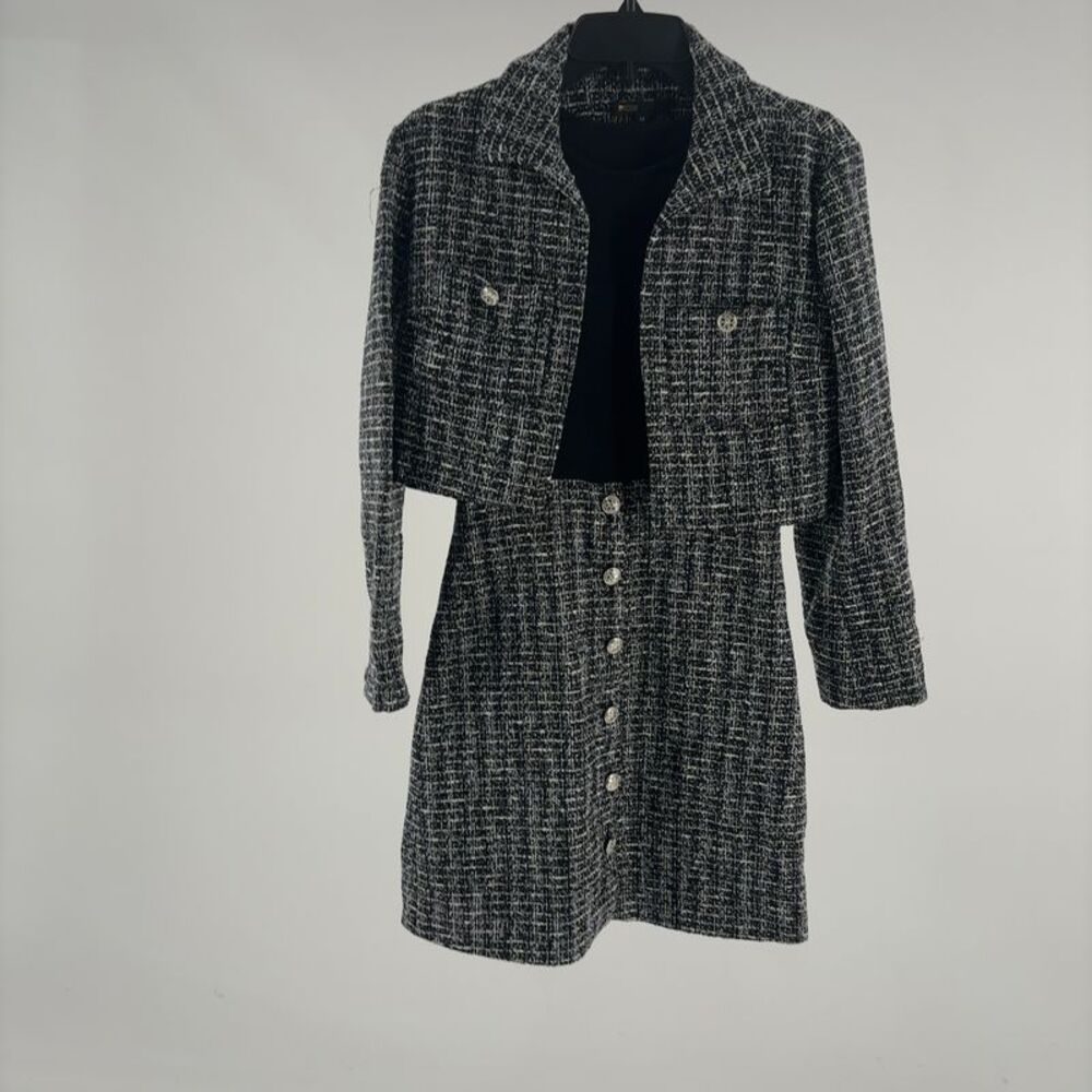 Maje 2pc Tweed Mini Dress & Jacket Set